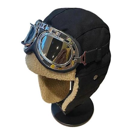 Lentäjänhattu lentäjän suojalaseilla, turkis korvaläpät, sotilashattu, metsästäjän hattu, lentäjän lakki miehille ja naisille