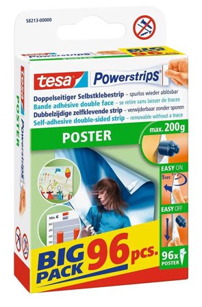Tesa Powerstrips Poster White 96