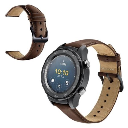 Huawei Watch 2 klockarmband i äkta läder - Brun