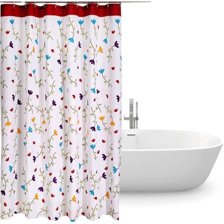 Duschdraperi 220X200cm, vattentät mögelbeständig med krokar,