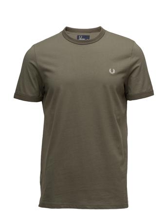 Ringer T-Shirt T-shirts Short-sleeved Vihreä Fred Perry