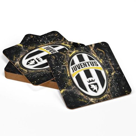 4-Pak - Glasbrikker Juventus - Underlag til Glas