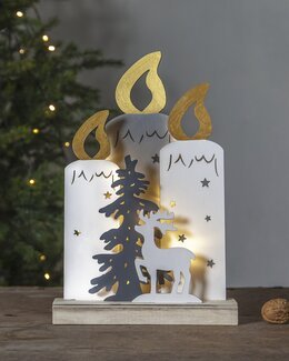 Star Trading LED Adventsljusstake Julstämning Vit - Jul