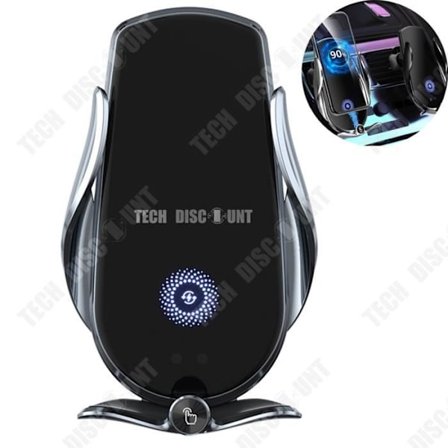 TD Trådlös billaddare Mobiltelefonhållare Auto Induktion Elektrisk Spänning Navigationsfäste