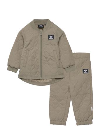 Hmlsobi Mini Thermoset Outerwear Thermo Outerwear Thermo Sets Kakigrønn Hummel