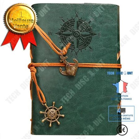 Bog - TD - Stort piratbog - Læderomslag - 50 sider - Kraftpapir 100G