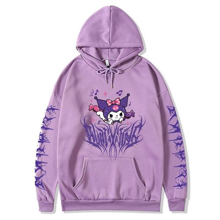 Cute Kuromi Cartoon Anime Hoodies Sweatshirt Women Kawaii Pullover Hooded Tops Cosplay Costume For Fans-G