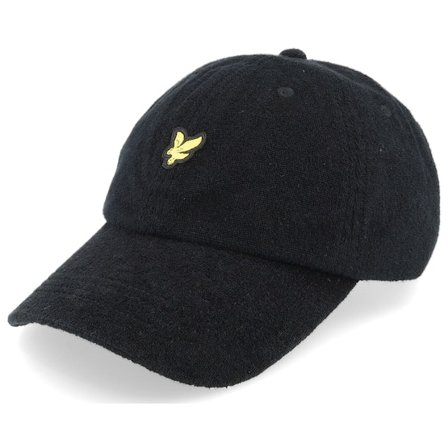 Lyle & Scott - Noir unconstructed Casquette - Terry Towelling Baseball Cap Jet Black Dad Cap @ Hatstore