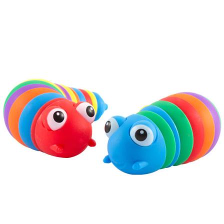 2 stk. Fidget Slug, 3D ledd Slug Fidget-leketøy, Sensorisk Slug Fidget-leketøy, Avslapningsleker for småbarn, babyer, barn, gutter og jenter