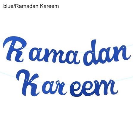 Hengende flaggvimpelbanner BLÅ RAMADAN KAREEM