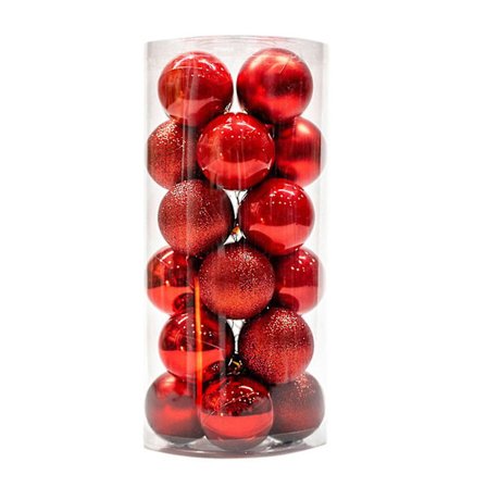 24 stk Julekuler Dekorative Tykkere Knusefrie Festlige Rekvisitter Galvaniserte Perlemorsfargede Kuler Smykker Til Jul {db}