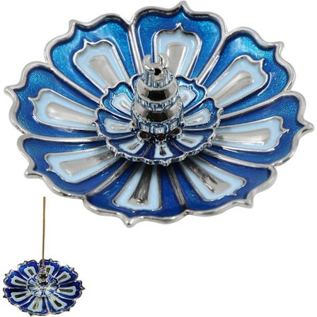 (Blå) Lotus Rökelsehållare Koner Hållare Rökelsebrännare -