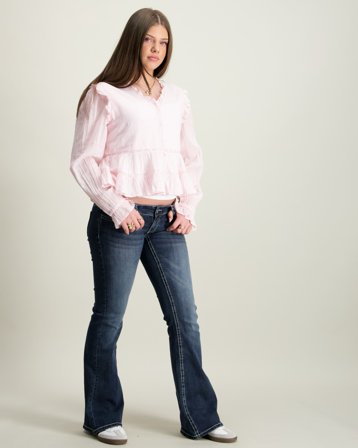 Gina Tricot Young 14+ 14+ sparkle low flare jeans Blau Jeans Mädchen - Kids Brand Store