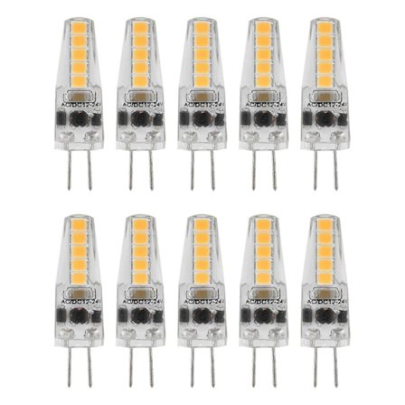 10 stk. G4 LED-pærer 3000K Varmt Hvidt Lys Dæmpbar G4 Bi-pin LED-pære 2W Svarende til 200lm Lysstyrke AC 12V-24V G4 Pærer Erstatning_tfrf