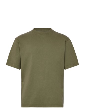 Weekday Relaxed Fit Short-Sleeved Cotton T-Shirt - Green - XS