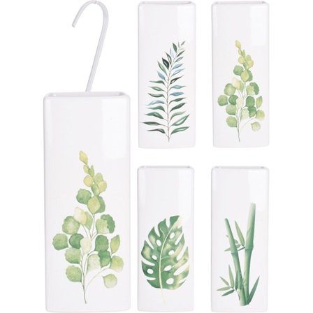 Keramisk luftfuktare med lövmotiv för torra vinterdagar