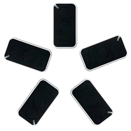 5 stk. til NICE Universal Garage Fjernbetjening 433.92MHz 2-Kanals Rullende Kode Sort