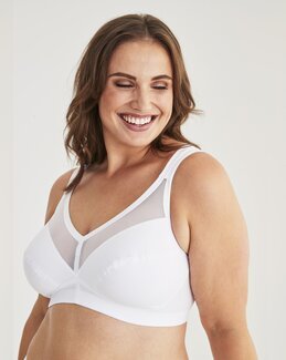 Bh utan bygel Fairtrade Net Vit - C75 - Swegmark