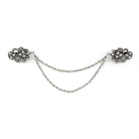 Cardigan Clip Sjal Brosje ANTIKK SØLV STIL 2 STIL 2 Antikk Sølv Stil 2-Stil 2