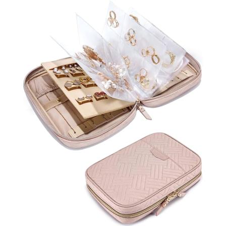 Smykke Rejse Organizer Etui Transparent Smykke Opbevaring Bog