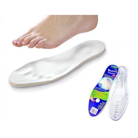 Skoindlæg / Indersål / Såler til Sko - Memory Foam - 35-43 Hvid