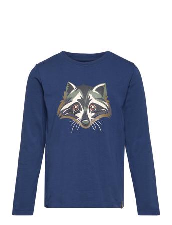 T-Shirt Ls T-shirts Long-sleeved T-shirts Blå Minymo*Betinget Tilbud