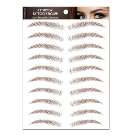 10 ark 6D øjenbryn tatoveringsklistermærker, hårlignende ægte øjenbryn Langvarig vandtæt Naturlig løsøjenbryn Makeup