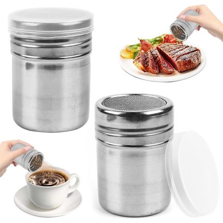 Pulver shaker m/ fin sil - 2 stk - Melis shaker - Kakao shaker - Shaker