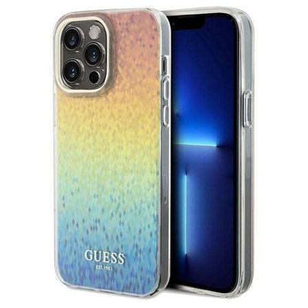 Guess IML Faceted Mirror Disco Iridescent etui til iPhone 13 Pro / 13 - flerfarvet