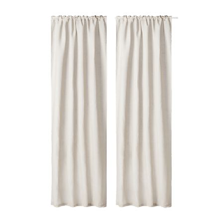 Åhléns Home Skir gardin LISA 130x250 cm, 2-pack Gardiner Beige ONESIZE