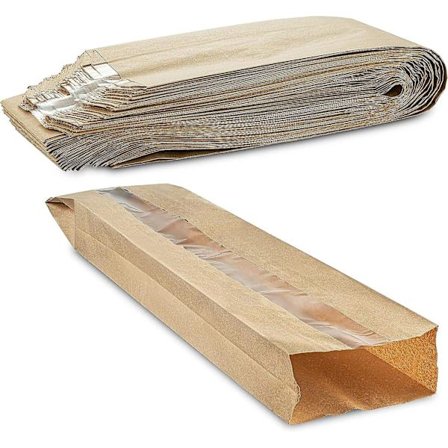 100 st transparenta fönsterbageripåsar i kraftpapper som håller brödet färskt