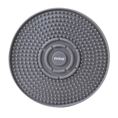 Pritax - Slikkematte rund, 20 cm, grå - Hund - Matplass & vannautomater for hund - For glupske hunder - ZOO.no