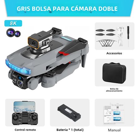 Xiaomi Mini Drone P15 Pro, 8K, 4K HD Professionell Kamera, Hindervisundvikande, Flygfotografering, 5G, 10KM, Fällbar Fyrhjulig Bil, Leksak