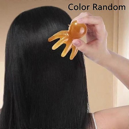 Plast Octopus Kam Huvudmassage Meridian Skrapning Huvudmassage Akupunktur Spa Kropp Hem Hälsa Terapi Verktyg