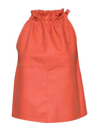 Top Bluse Ærmeløs Orange DEPECHE