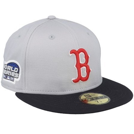 New Era - MLB Grau fitted Cap - Boston Red Sox Series 59FIFTY Grey/Navy Fitted @ Hatstore