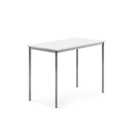 Tisch BORÅS, 1200x700x900 mm, Laminat weiß, alugrau