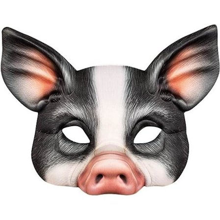 Halvmaske, realistisk tryk, elastisk, karneval, Halloween, karneval, temafest, kostume, teater, udklædning, rekvisitter