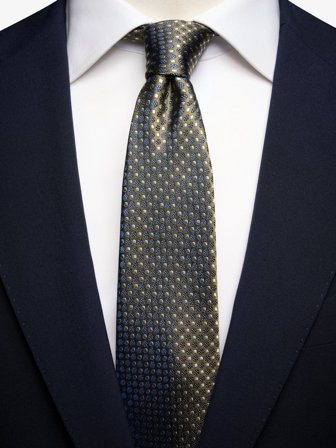 John Henric Men's Grüne Krawatte Gepunktet Size 7,5