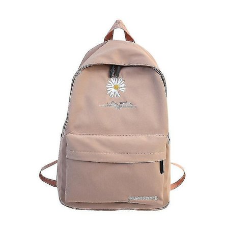 New Solid Backpack Girl School Bags For Teenage School Bag Nylon Daisy Printing Bag Black