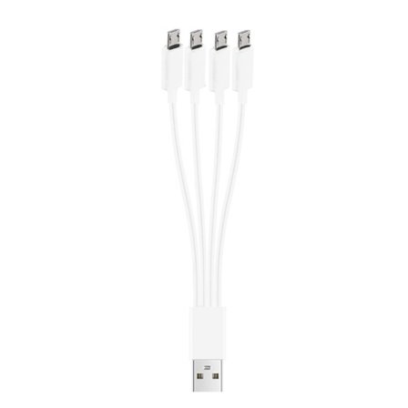 Praktisk 4-veis USB-ladekabel Multiladekabel Lad flere enheter enkelt 7,87 tommer/59,06 tommer