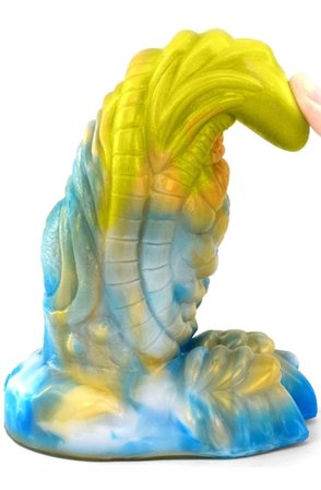 Kjøp Rhegax Dildo Gold-Blue 20 cm - Dragon dildo | God pris