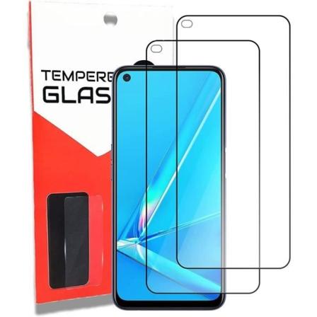 Härdat glas för OPPO A52 Enkel installation Anti-scratch Pack om 2 Transparent