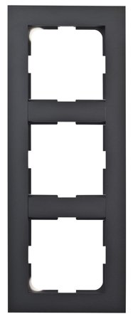 Elko Plus Kombinasjonsramme svart 3 rom, Strømbrytere & vegguttak