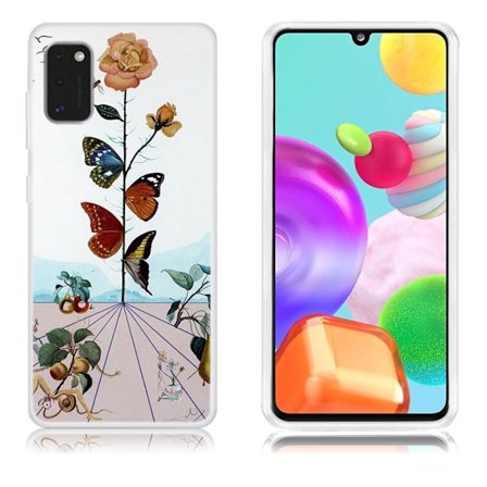 Deco Samsung Galaxy A41 kuoret - Kukka ja perhosia