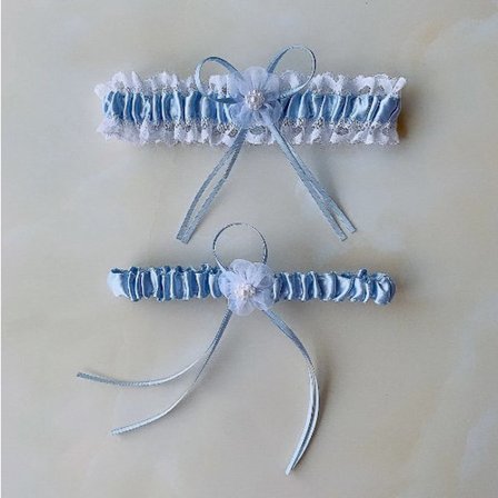 Go Go Gadget - Strømpebånd - Bryllupsundertøy - Stretch - Lyseblå - Hjemmedekorasjon