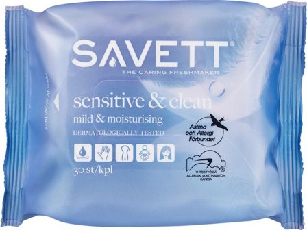 Savett Våtservetter Sensitive 30/fp - Lyreco - Städ och hygien - Tvål och hygien - Våtservetter