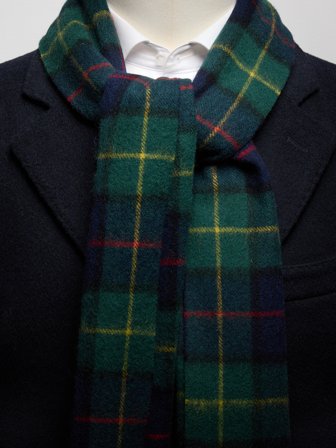 John Henric Men's Blau & Grün Winterschal Size Onesize