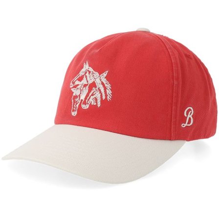 Brixton - Röd adjustable Keps - Round Up Hat Washed Adrenaline Rush/White A-Frame Adjustable @ Hatstore