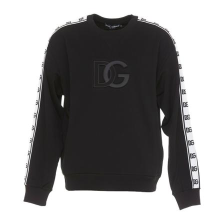 Dolce & Gabbana Round-neck Strik Sort, Herre Strik